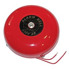 Κουδούνι στρόγγυλο επίτοιχο Alarm 150mm 230V 50Ηz 95dB κόκκινο με μεταλλική βάση
