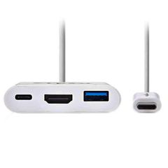 Σταθμός σύνδεσης NEDIS CCGP64765WT02 από USB 3.1 type C αρσενικό σε USB A/USB C/HDMI θηλυκό 0.2m