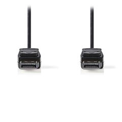 Καλώδιο NEDIS CCGP37010BK20 DisplayPort αρσενικό σε αρσενικό 2m 3840x2160 για σύνδεση οθόνης σε Η/Υ