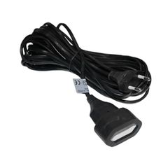 Προέκταση με φις διπολικό οβάλ καλώδιο 2x0.75mm² 5m σε μαύρο χρώμα