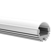 Προφίλ αλουμινίου CIRC 20.3x20.5mm P8N επίτοιχο & κρεμαστό με οπάλ κάλυμμα για λωρίδες LED