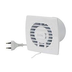 Εξαεριστήρας μπάνιου EUROPLAST E150WP λευκός Φ150 24W 300m3/h 230V με καλώδιο & διακόπτη