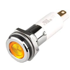 Ενδεικτική βιδωτή λυχνία Φ10 AUTONICS H10F-24Y LED 24VDC στεγανή IP65 κίτρινη