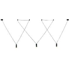 Κρεμαστό φωτιστικό 4HOOKS TERES 3xG9 μαύρο αλουμινίου 3x D3,6xh13cm