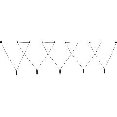 Φωτιστικό κρεμαστό 8HOOKS TERES 5xG9 αλουμινίου μαύρο 5x D3,6xh13cm
