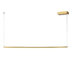 Κρεμαστό φωτιστικό LED ATLANTIS 20W θερμό φως 3000k 1600lm ορειχάλκινο αλουμινίου 100x5xh150cm