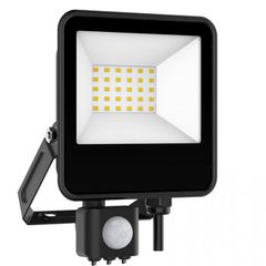Προβολέας LED 30W 220-240V ενδιάμεσο λευκό φως 4000k 2700lm με αισθητήρα μέρας νύχτας & κίνησης IP65