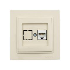 Πρίζα Data RJ45 CAT6 Mono Electric κρεμ σειρά Despina