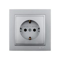 Πρίζα σούκο Mono Electric ασημί σειρά Despina Metallic