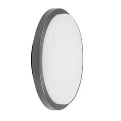 Led απλίκα γκρι στρογγυλή slim 13W 1060Lm 3000k θερμό φως για παραθαλάσσιες εγκαταστάσεις