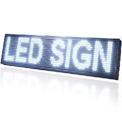 Ηλεκτρονική επιγραφή LED διπλής όψης 160cmx64cm αδιάβροχη Ελληνικής κατασκεύης άσπρο χρώμα