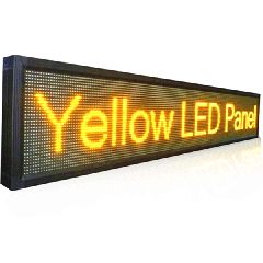 Ηλεκτρονική επιγραφή LED διπλής όψης 160cmx16cm αδιάβροχη Ελληνικής κατασκεύης κίτρινο χρώμα
