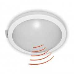 Led χελώνα στρογγυλή με ανιχνευτή κίνησης μικροκυμάτων 15W 230V 4000k ενδιάμεσο φως 1200lm IP64