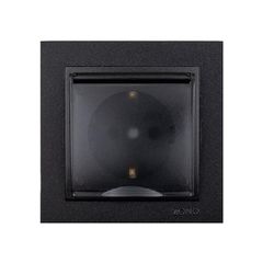 Πρίζα σούκο με καπάκι Mono Electric γραφίτης σειρά Despina Metallic