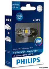 Led Philips Festoon 43mm 6000K 12V X-treme Ultinon Gen2 Τιμή Τεμαχίου...Sound☆Street...