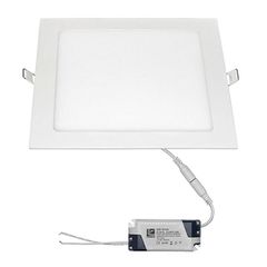 Led panel χωνευτό λευκό τετράγωνο ισχύος 18W 230V 4000k ενδιάμεσο λευκό φως 1300lm με τροφοδοτικό