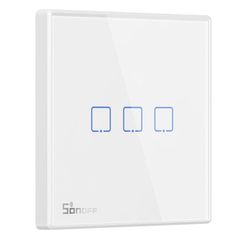 Διακόπτης τοίχου τριπλός SONOFF T2EU3C-RF Wi-Fi Smart Wall Touch Button Switch 3 Way RF Series