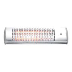 Θερμάστρα μπάνιου επίτοιχη ασημί 1200W 230V με 2 επιλογές ισχύος & προστασία υπερθέρμανσης