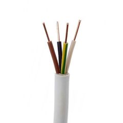 Καλώδιο ρεύματος 4x4mm² NYM A05VV-U στρογγυλό λευκό μονωμένο