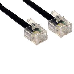 Καλώδιο Τηλεφώνου RJ11 6P4C POWERTECH 20m μαύρο χρώμα