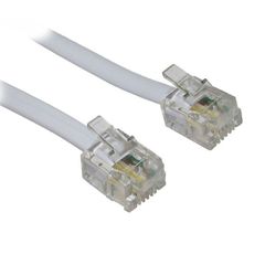 Καλώδιο Τηλεφώνου RJ11 6P4C POWERTECH 7m λευκό χρώμα