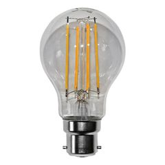 Λάμπα led cog filament τύπου αχλάδι διάφανη B22 8W 230V ψυχρό λευκό φως 5800k δέσμης 330°