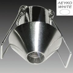 Φωτιστικό σποτ καρφάκι χωνευτό στρόγγυλο λευκό χυτό αλουμινίου για λάμπες G4