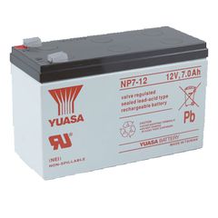 Μπαταρία YUASA 12V χωρητικότητας 7Ah κλειστού τύπου NP7-12 D με φαρδύ πόλο