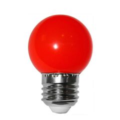 Λάμπα led SMD σφαιρική Ø45mm Ε27 ισχύος 2W 230V κόκκινο φως δέσμης 330° και κόκκινο κάλυμμα