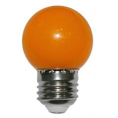 Λάμπα led SMD σφαιρική Ε27 Ø45mm 2W 230V πορτοκαλί (Amber) φως δέσμης 330° και πορτοκαλί κάλυμμα