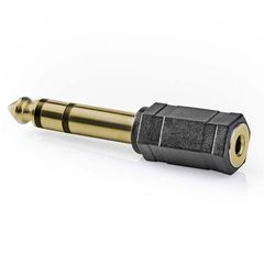 Αντάπτορας NEDIA CABW23930AT 6,35mm Stereo αρσ. - 3,5mm Stereo θηλ. με επίχρυσες επαφές