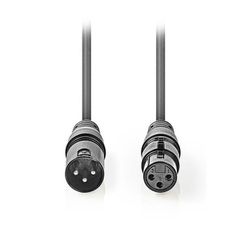 Kαλώδιο ήχου 3pin XLR θηλυκό σε 3pin XLR αρσενικό 20m σε γκρι χρώμα