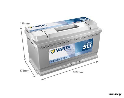 Μπαταρία VARTA H3 DYNAMIC SLI 100AH 600402093...SoundStreet....