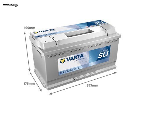 Μπαταρία VARTA H3 DYNAMIC SLI 100AH 600402093...SoundStreet....