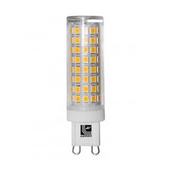 Λάμπα led SMD κεραμική G9 ισχύος 6W 230VAC δέσμης 360° 3000k θερμό φως με διάφανο κάλυμμα