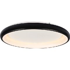 Φωτιστικό οροφής LED 100W θερμό φως 3000k 7010lm μαύρο μεταλλικό D81xh8,5cm
