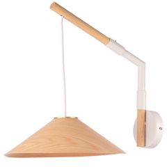Επίτοιχο φωτιστικό NAIROBI 1x GX53 30x40x32cm με ξύλινο καπέλο φυσικού χρώματος και μεταλλική βάση