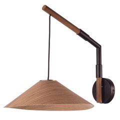 Επίτοιχο φωτιστικό NAIROBI 1Χ GX53 30x40x32cm WALNUT ξύλο με μεταλλική βάση