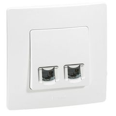 Πρίζα πληροφορικής διπλή RJ45 ΚΑΤ. 6UPT λευκή Legrand Niloe