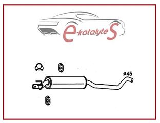 ΕΝΔΙΑΜΕΣΗ ΕΞΑΤΜΙΣΗ OPEL TIGRA 1.6 16V, 106HP, '94-. ΚΑΤΑΛΥΤΕΣ ΑΒΕΕ*