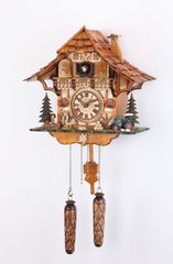 Ρολόι κούκος με χειροποίητη παράσταση αλπικού σπιτιού και μουσική. Κωδ:482 QM --- www.CuckooClock.gr ---