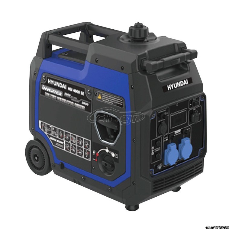 Μονοφασική γεννήτρια HYUNDAI HGI 7500 SE INVERTER αθόρυβη69db με AVR μίζα μπαταρία και τηλεχειρισμό