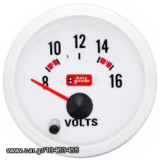 ΟΡΓΑΝΟ AUTOGAUGE ΒΟΛΤΟΜΕΤΡΟ  EAUTOSHOP.GR
