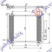 ΨΥΓΕΙΟ A/C ΠΕΤΡΕΛΑΙΟ (38,5x30,8x2.0)  για OPEL AGILA 99-08