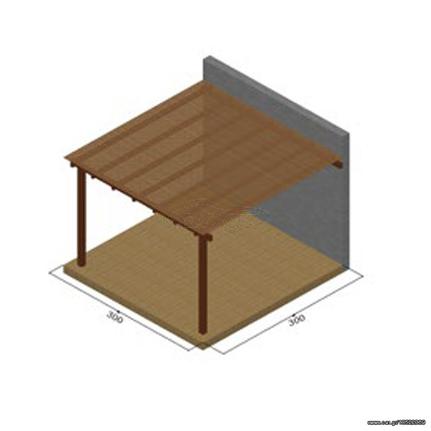 Πέργκολα με καφασωτό αναρρίχησης απο τοίχο (3x3) (113008) (ΕΩΣ 6 ΑΤΟΚΕΣ ή 60 ΔΟΣΕΙΣ)