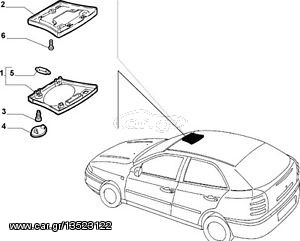Πλαφονιερα Fiat Bravo