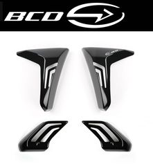 BCD DESIGN ΣΕΤ ΚΑΛΥΜΜΑΤΑ ΦΛΑΣ ΕΜΠΡΟΣ-ΠΙΣΩ BLACK GLOSS YAMAHA T-MAX 530 2017-2019