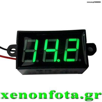 ΒΟΛΤΟΜΕΤΡΟ ΑΔΙΑΒΡΟΧΟ ΨΗΦΙΑΚΟ 3,5-30 VOLT ΜΕ 3 ΠΡΑΣΙΝΑ ΨΗΦΙΑ ΑΡΙΣΤΗΣ ΠΟΙΟΤΗΤΟΣ....Sound☆Street....