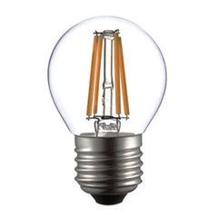 Λάμπα led filament σφαιρική Ε27 4W 230V 2700k θερμό λευκό φως 350 lumen 30000h