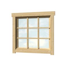 Ξύλινο Παράθυρο Μονόφυλλο 28mm - 88,2 x 88,2cm (401401) (ΕΩΣ 6 ΑΤΟΚΕΣ ή 60 ΔΟΣΕΙΣ)
